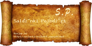 Salánki Pelbárt névjegykártya